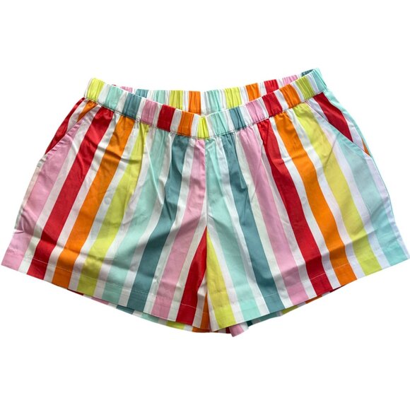 LAKE x Atlantic-Pacific Sadie Shorts Pajama Set Rainbow Stripe Size SMALL - Picture 6 of 10